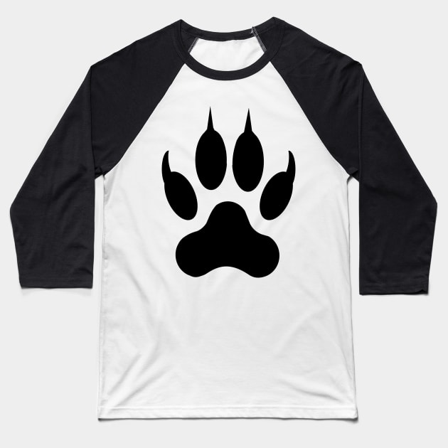 Image: Animal claw print (black) Baseball T-Shirt by itemful